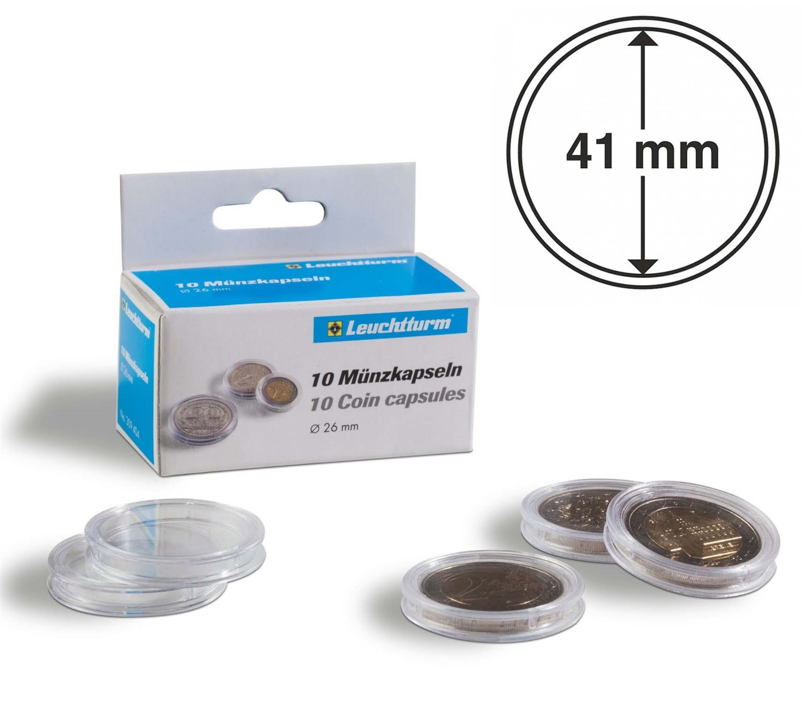 American Silver Eagles Round Coin Capsules 10 Lighthouse 41mm Long Term Holders