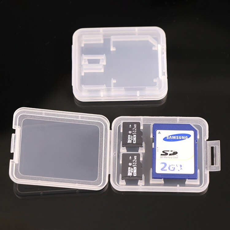 5pcs 2TF+1SD Memory Card Plastic Case For Micro SD TF SD SDHC Card Adapter