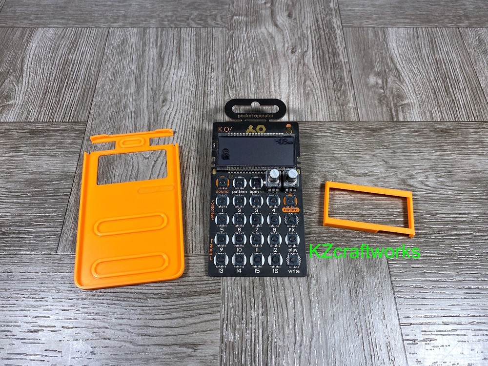T.E. Pocket Operator Ultra Minimal Case & LCD Protector - Color ORANGE - USA