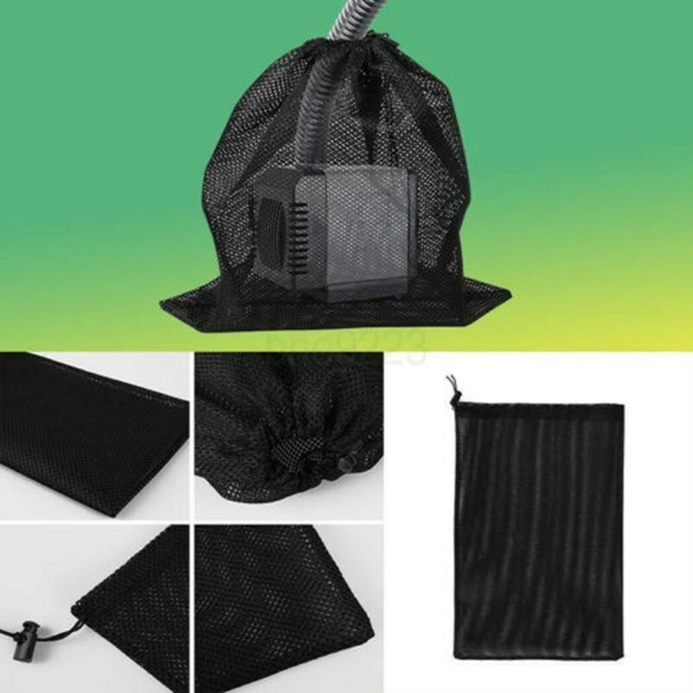 Water Pump Filter Bag Tear Resistant Drawstring Pond Pump Barrier Mesh-Net
