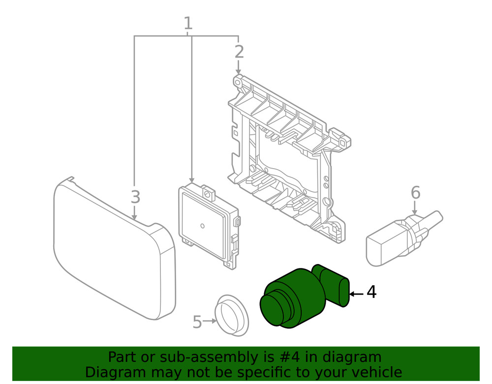 Genuine Audi Park Sensor 1EA-919-275-C-GRU