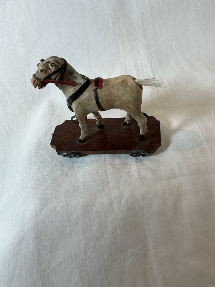 Antique Vintage Miniature Horse Pull Toy