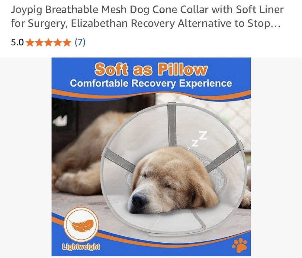 Dog Cone - Breathable, flexible - New