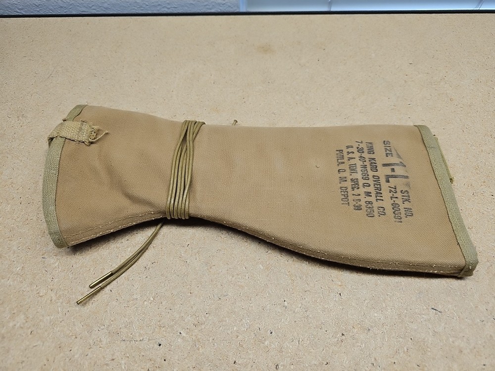 Vintage US Army WW2 Pair Canvas Leggings King Kard Overall Co Size 1-L New (E4)