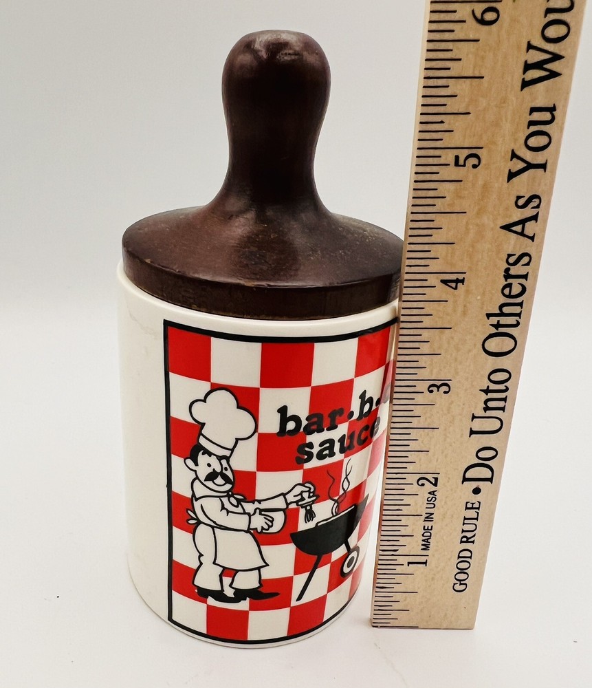 Barbecue Ceramic Grill Sauce Holder With Brush