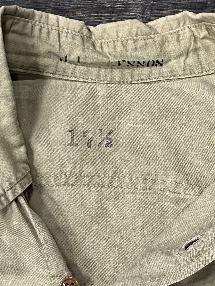 Original ? Ww2 US Army Sergeant Shirt Tunic Size 17.5 Uniform Rank Patch