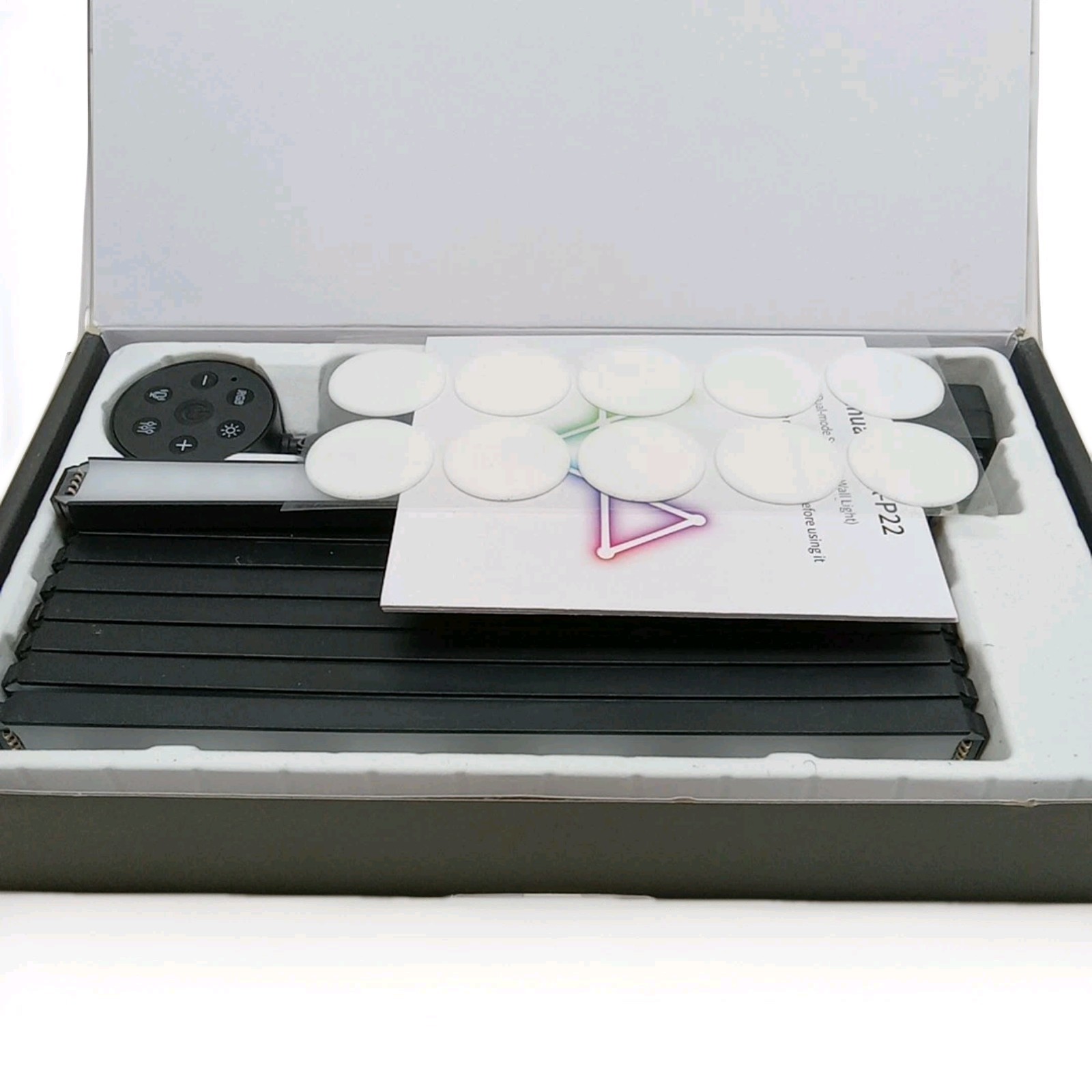 Smart LED Wall Lights Music Sync Voice Control RGB Light Bar 9 Pcs Black.....105