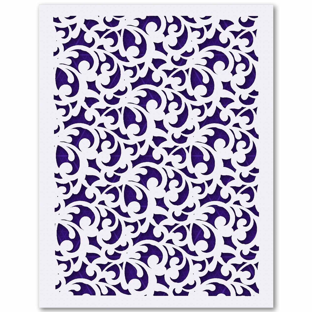 Ornamental Scroll Stencil - Decorative Pattern 10 Mil Mylar Template