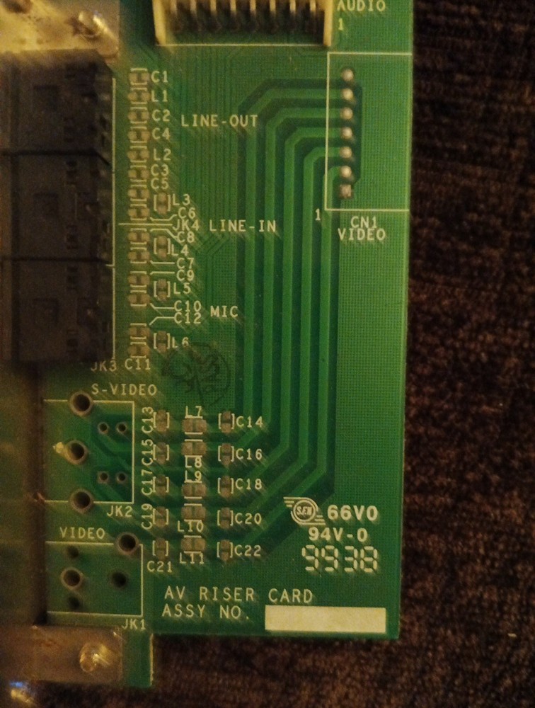 Audio Riser Card 9938 With Cord