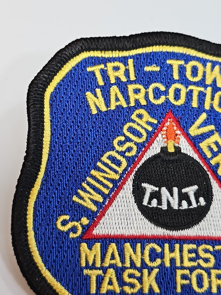 Tri-Town Narcotics Task Force Iron-on Patch CT S. Windsor Vernon Manchester