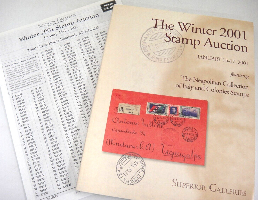 Superior Galleries 2001 Winter Stamp Auction Catalog Neapolitan Italy & Colonies