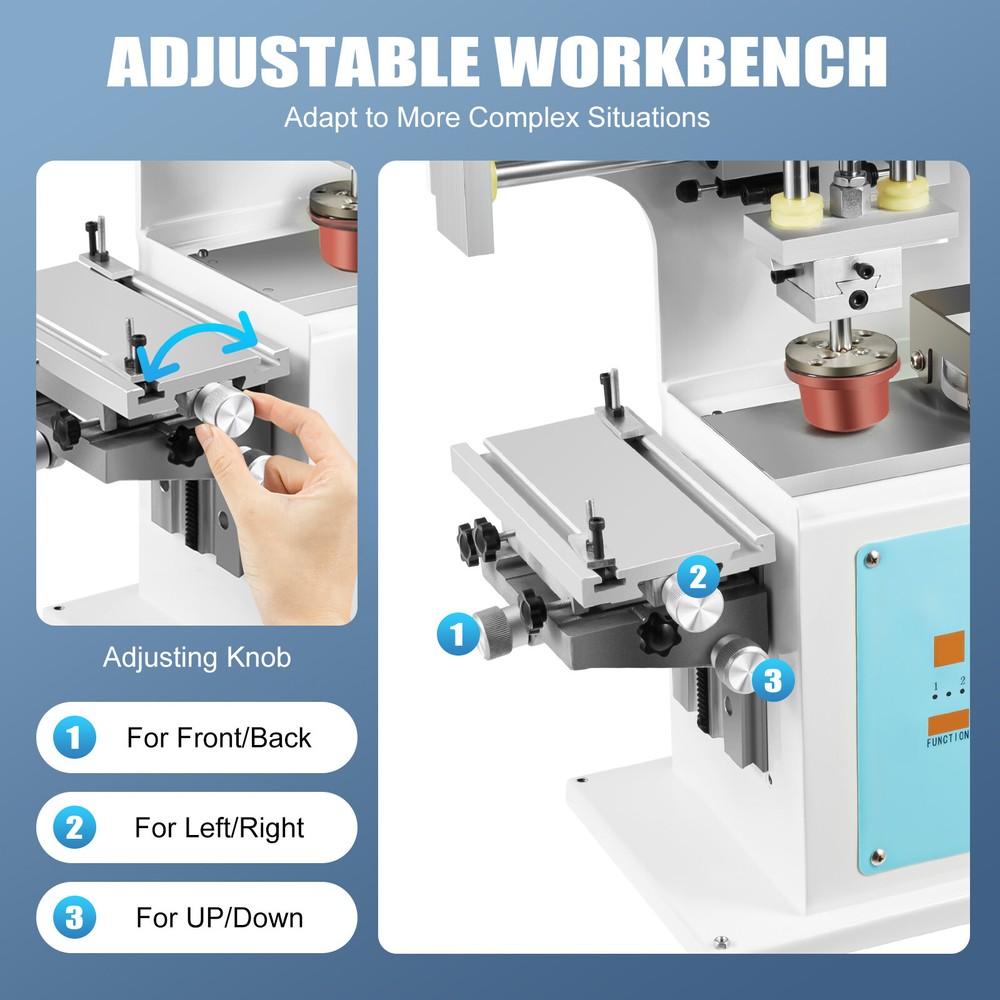 Pneumatic Pad Printing Machine Sealed Ink Pad Printer Cups Stamping Embossing
