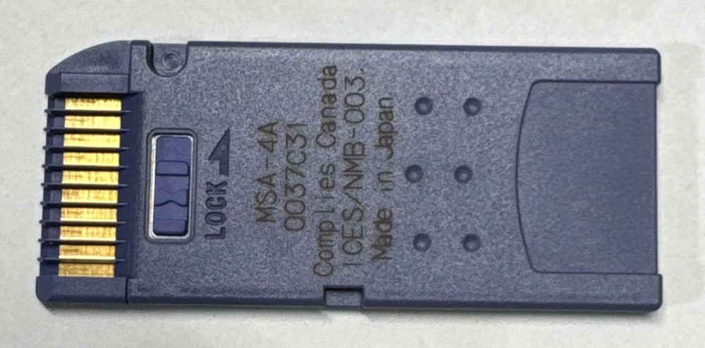 Sony Genuine Memory Stick 4MB MEGABYTE MSA-4A Camera Memory Card