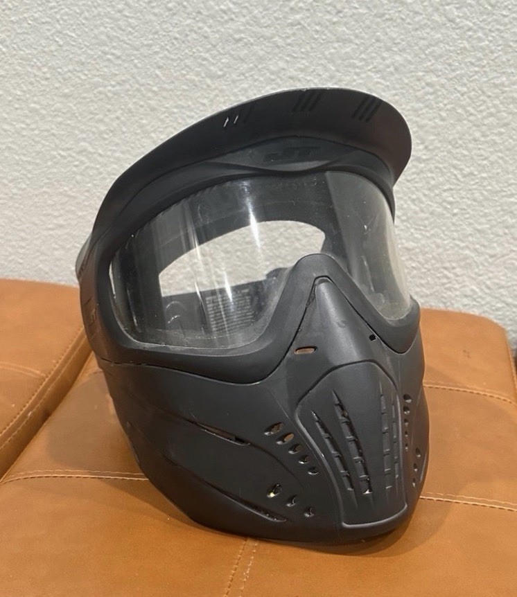 JT Black Full-Face Protective Paintball Mask