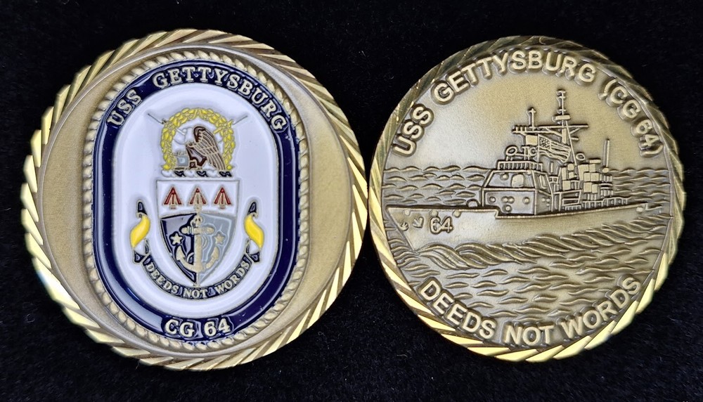 CG-64 USS GETTYSBURG - Navy Challenge Coin