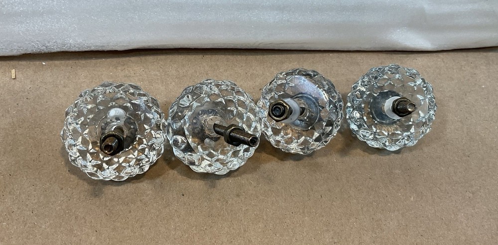 Vintage Clear Glass Hobnail Cabinet Pull Knobs 1-3/4” Diameter 10 available