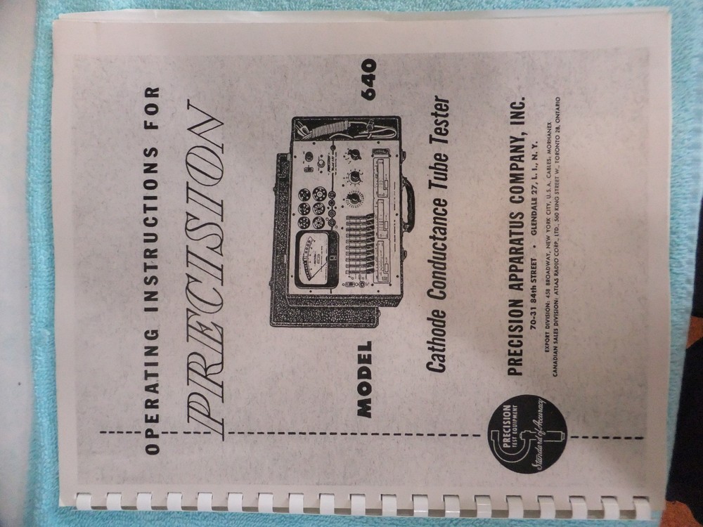 PACO 640 Precision Cathode Conductance Tube Tester