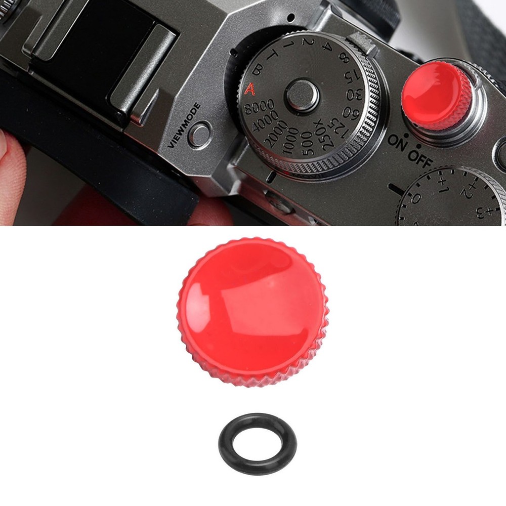 Red Concave Shutter Release Button Rubber Ring For Minolta For Leica For Canon