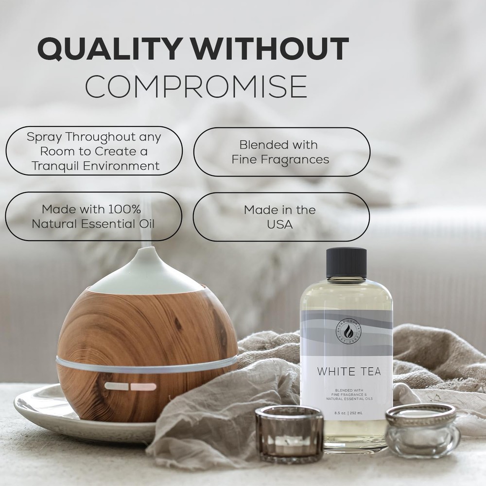 Aroma Country White Tea Diffuser Oil - Luxury Essential Oils for Diffuser Ref...