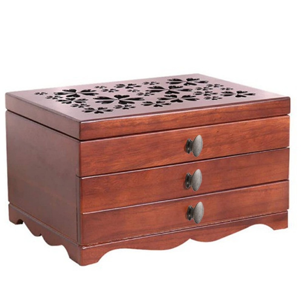 16PCS Bronze Mini Cabinet Knobs 1/2” Drawer Pulls Jewelry Box Handles