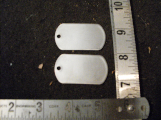 Original US Military Issue Blank Dog Tags(1 Pair) Non-Magnetic