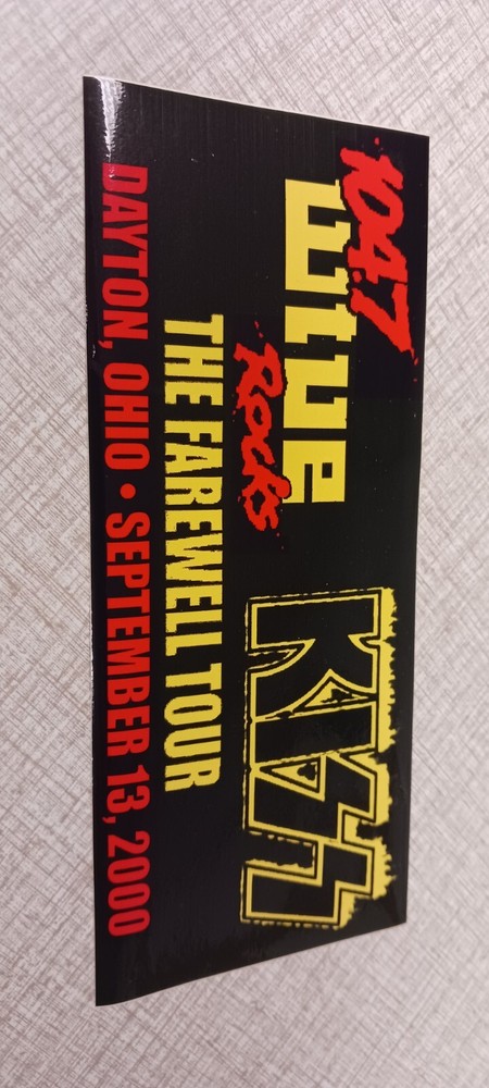 KISS farewell tour 9-13-2000 H.T.F. Dayton Ohio Collectible 104.7 WTUE Sticker