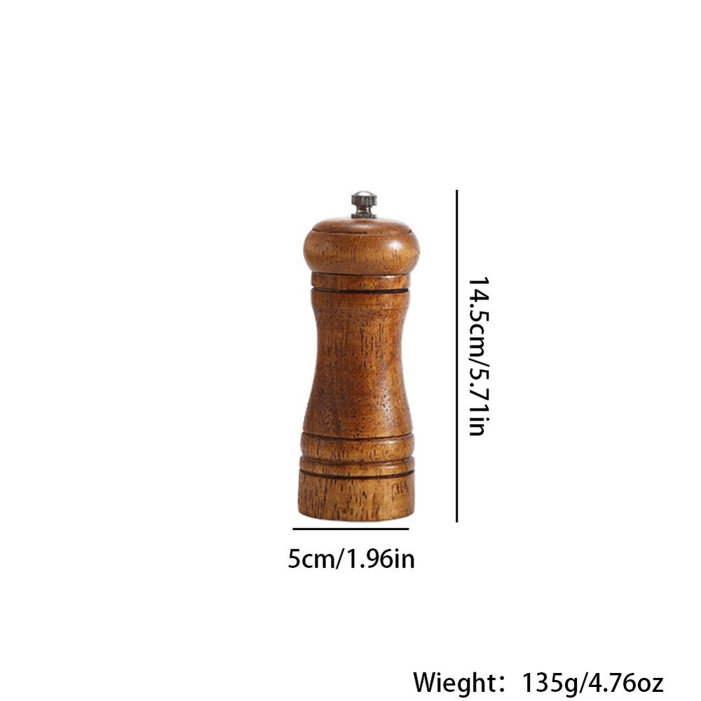 US 1-2 Pc Kitchen Tools Cooking Pepper Grinder Hand Movement Wood Pepper Mill