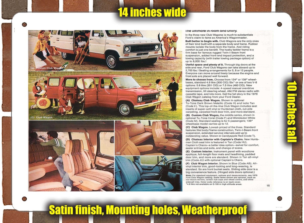 Metal Sign - 1978 Ford Wagons (Sign Variant #15)