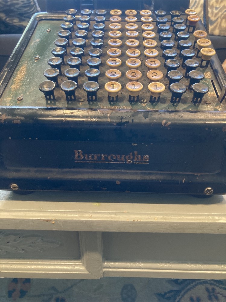 Antique Burroughs Hand Cramked Adding Machine