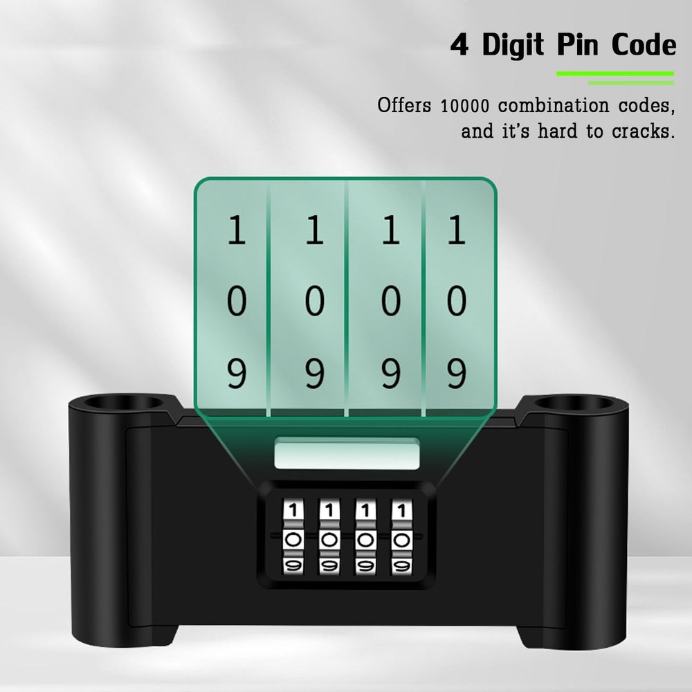 4 Digit Combination Padlock,® Heavy Duty Anti Theft U-Shape Security Code Loc...