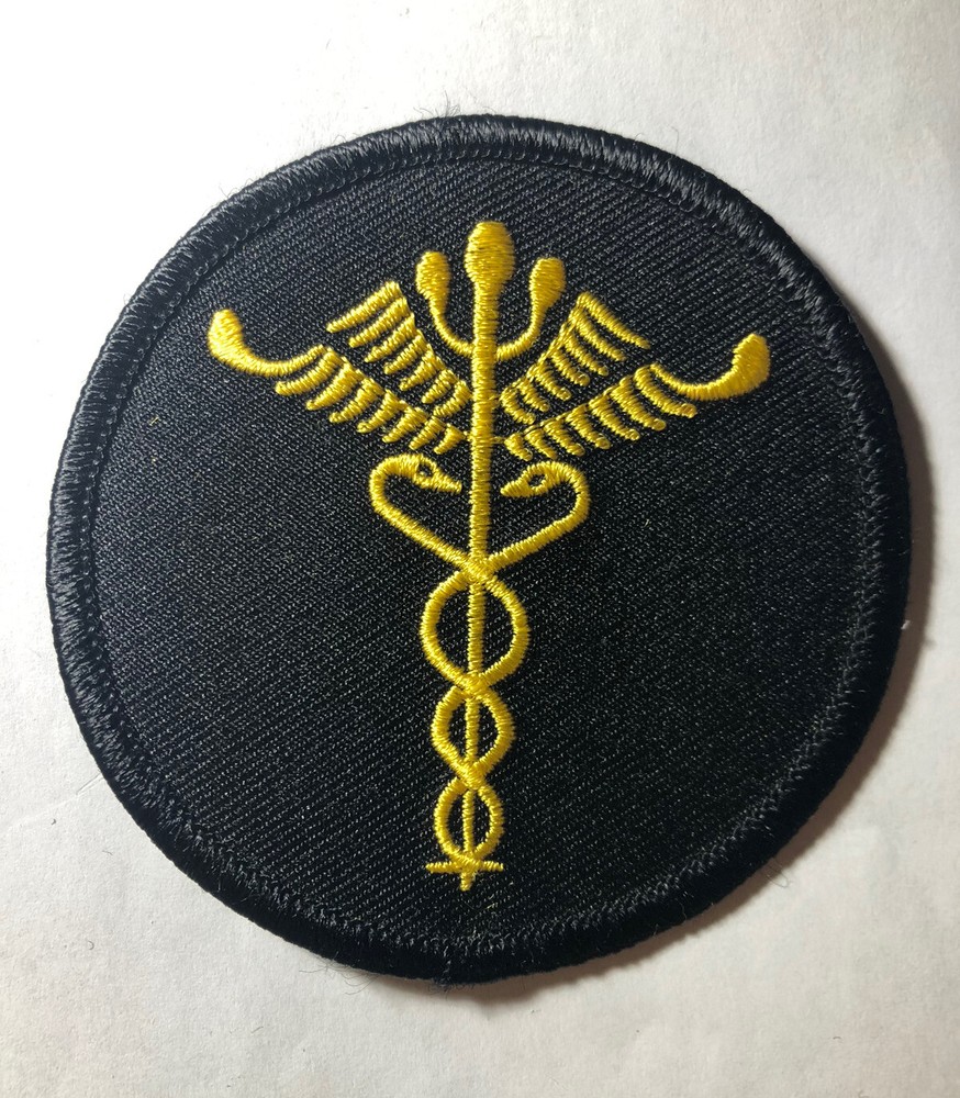 Black and Gold Medical Patch ~ 3”
