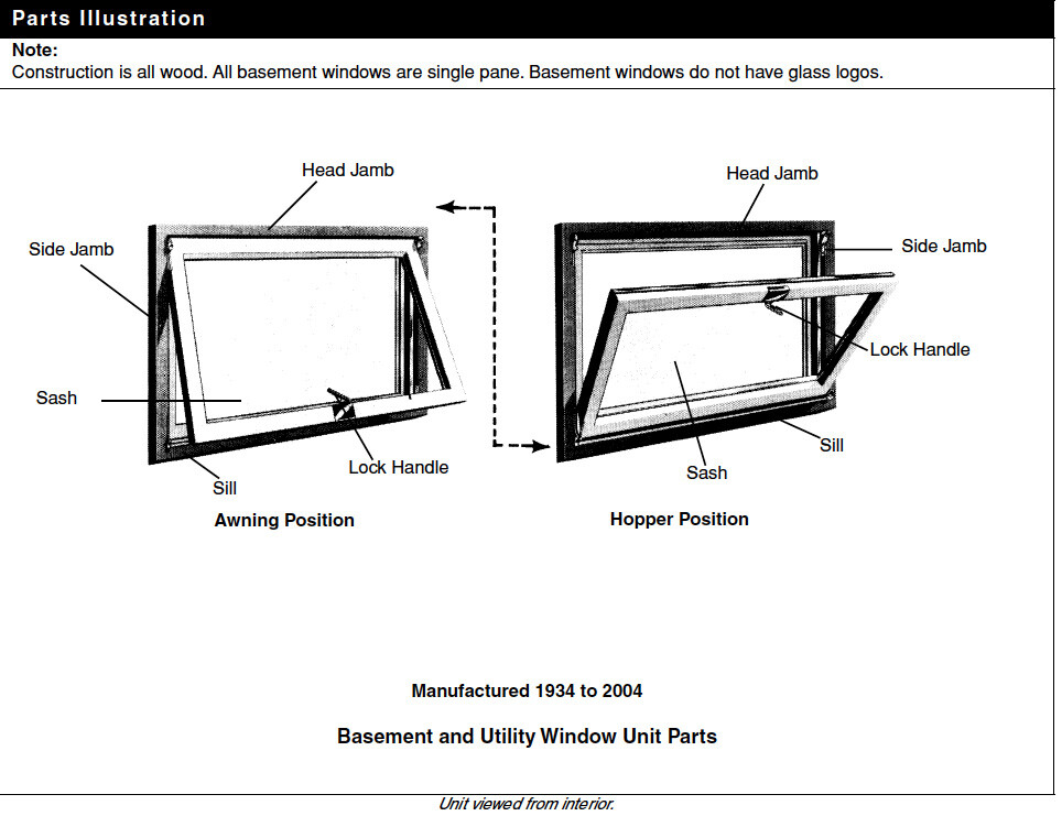 Andersen Sill Hinge For Basement Or Utility Window Left Window Sill Hinge