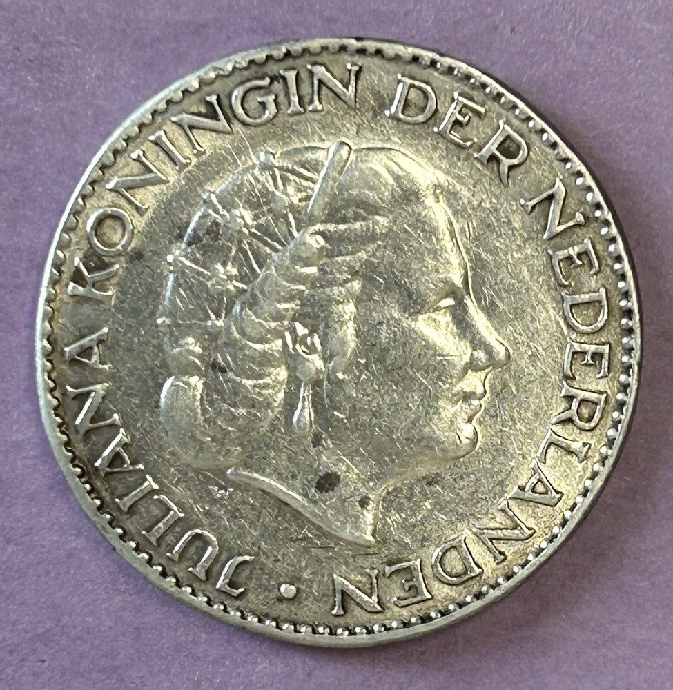 1956 Netherlands One Gulden Silver Coin