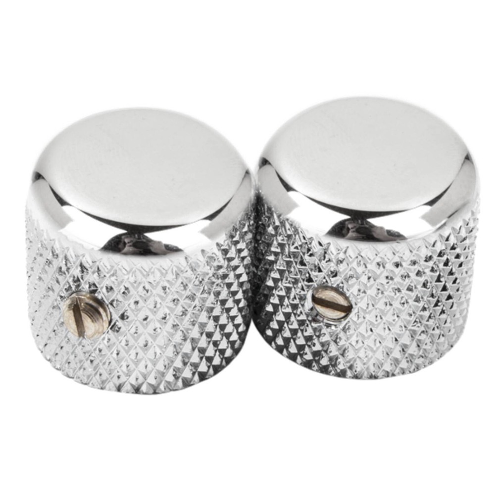 Fender Pure Vintage '52 Telecaster Knurled Control Knobs, Chrome 009-4040-049