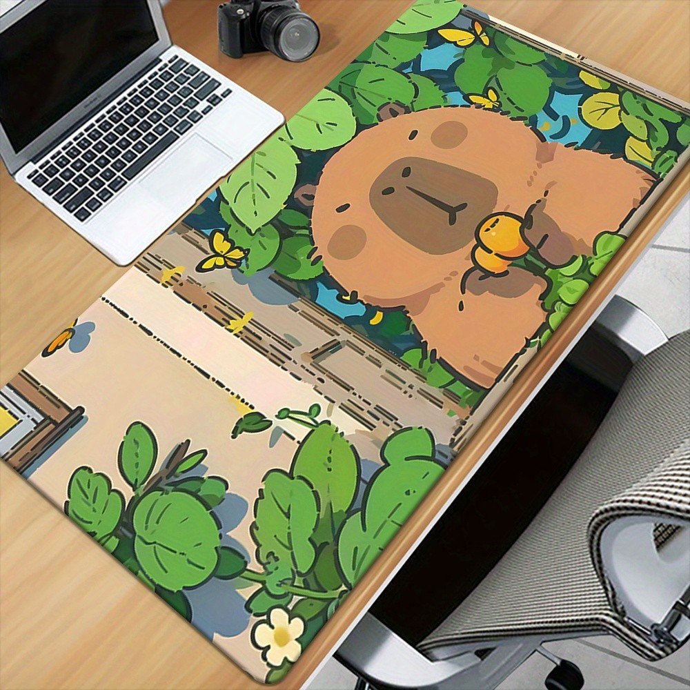 40*90cm1pc Capybara Pattern HD Printed Pad for Desk, Multi Functional XXL Mousep