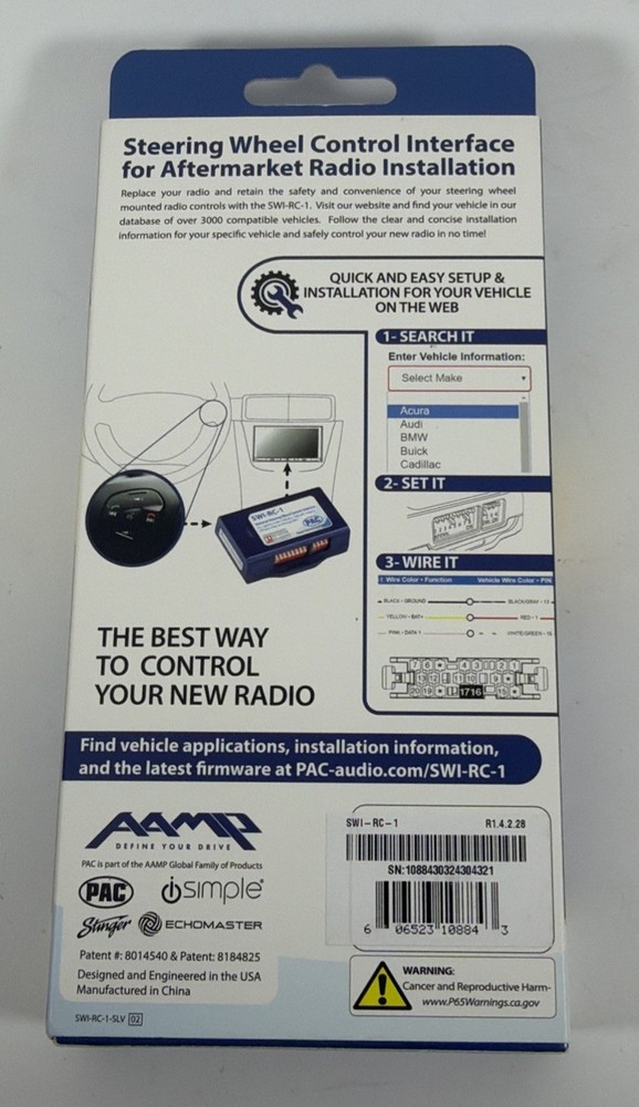 PAC SWI-RC1 Steering Wheel Control Interface - New