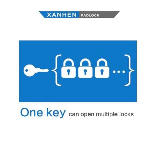 Lock Outdoor Padlocks, Key Lock, Padlocks with Same Key - Laminated 6 Pack Blue