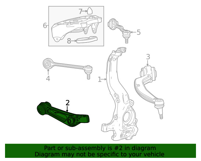 Genuine GM Ft Lower Control Arm 85686533