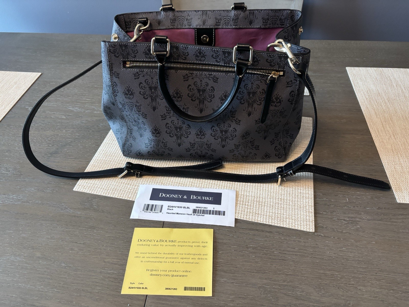 Disney Haunted Mansion Wallpaper  Dooney & Bourke Satchel NWT