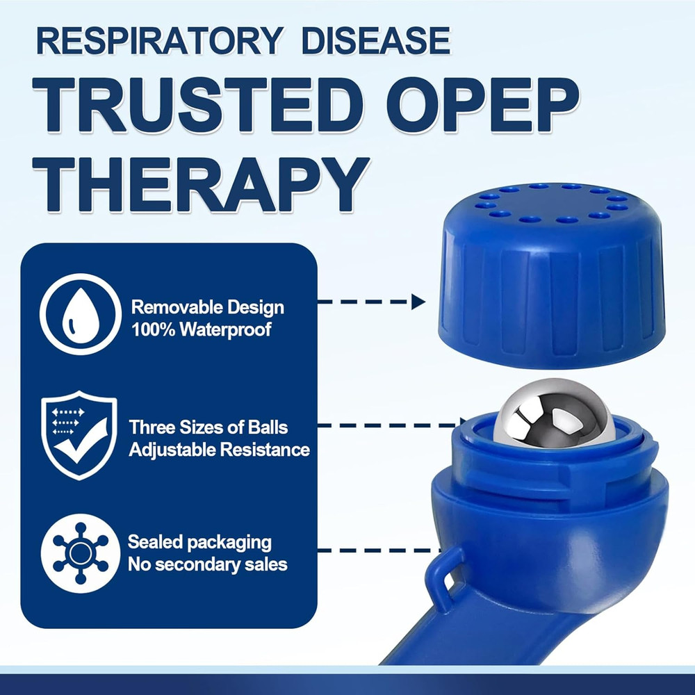 Flutter Valve, Breathing Exercise Device for Lungs, Natural Clearance, Breathing