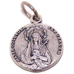 Mater Dolorosa / Jerusalem Cross Medal - Grade A Pewter (1.5cm or 0.6")