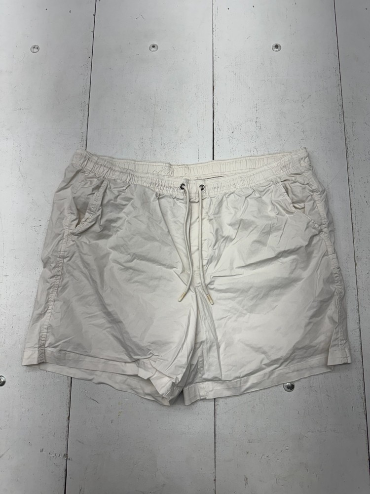 VRST Solid White Drawstring Basic Athletic Running Shorts Mens Size XXL