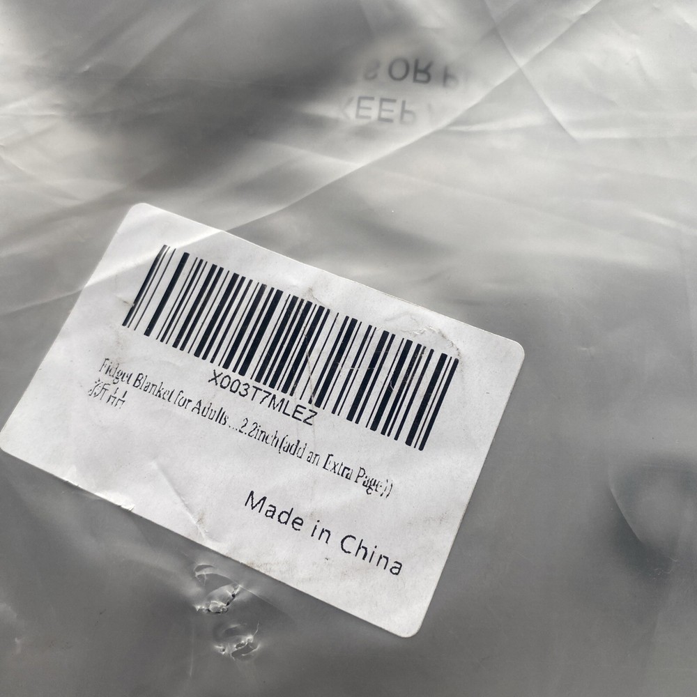 Fidget Blanket Book For Adults & Storage Bag