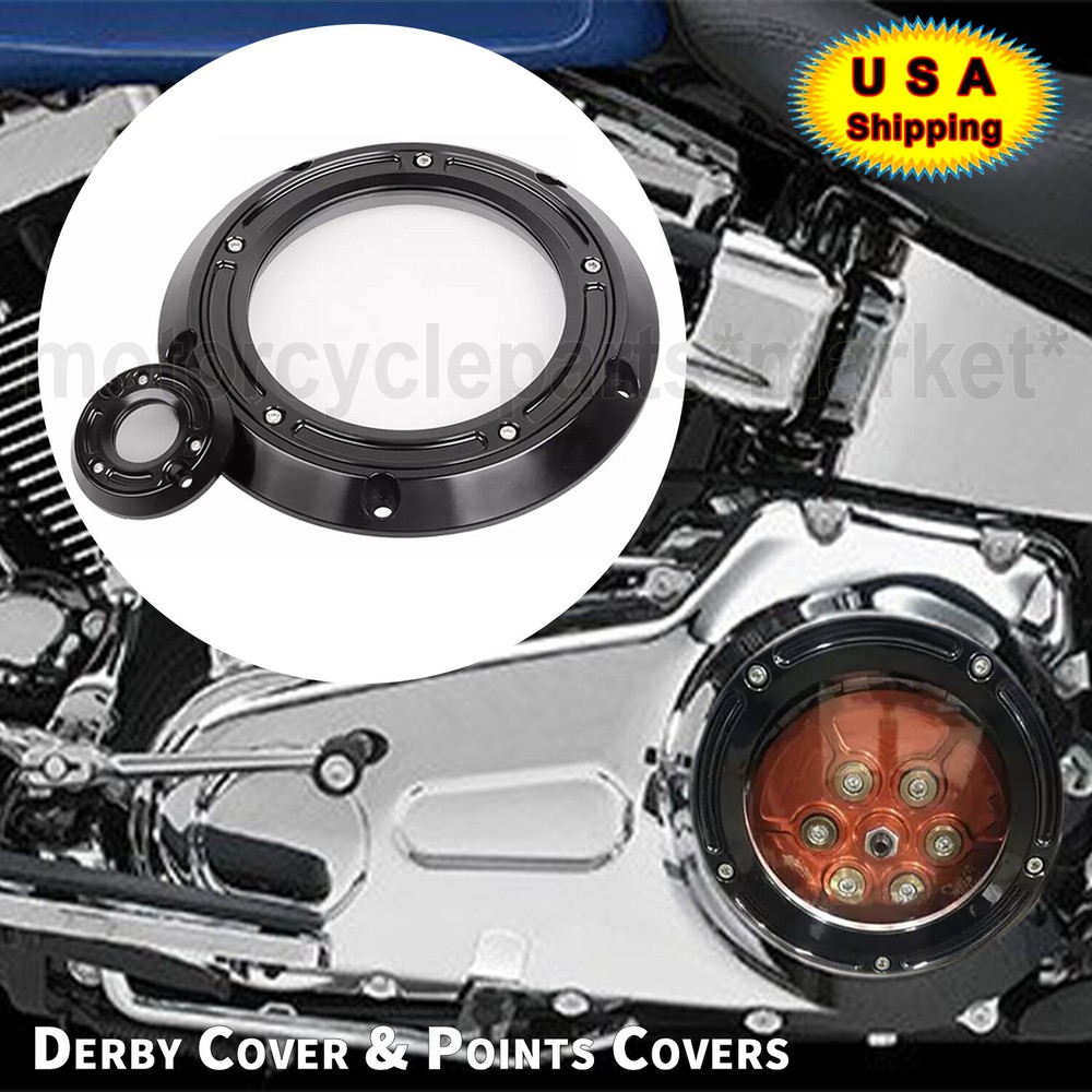 See Through CNC Engine Derby Timing Timer Cover For Harley Electra Glide FLHTCU