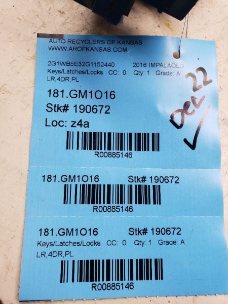 IMPALAOLD 2016 Keys/Latches/Locks 885146