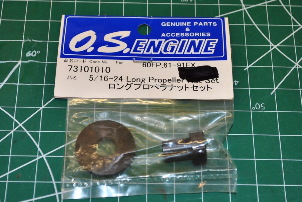 O.S. #73101010 Long Propeller Nut, 5/16-24