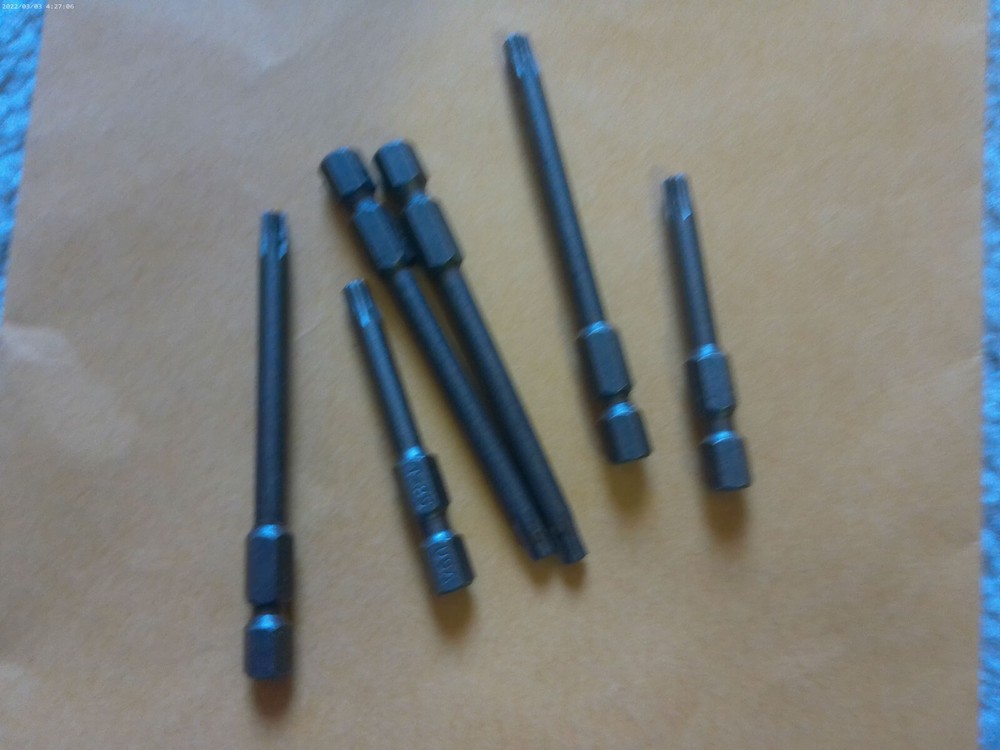 SIX !!! Irwin T27 Torx Power Bits