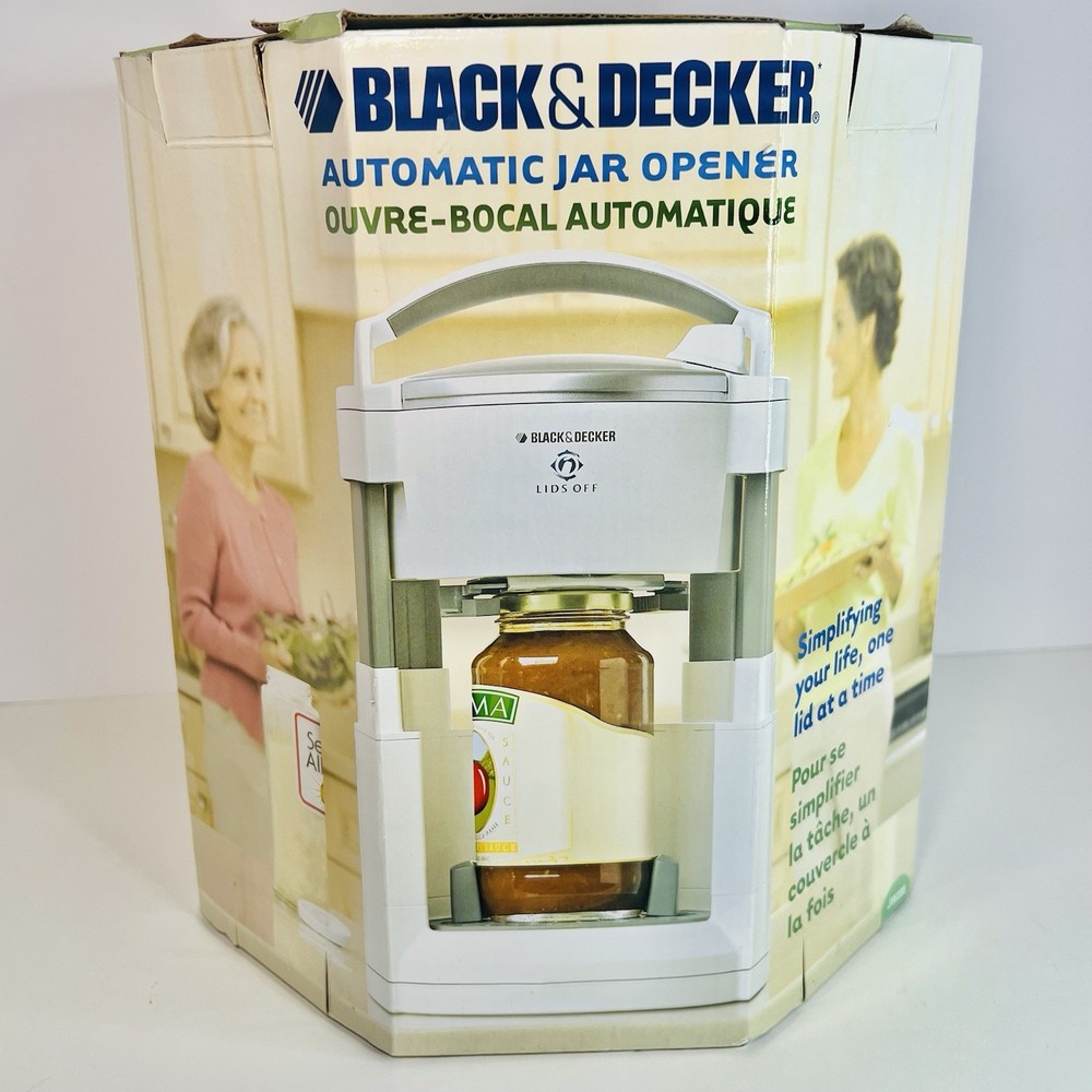 Black & Decker Lids Off Automatic Jar Opener model JW200 New