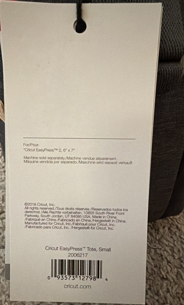 NWT Cricut Easy Press Small Tote