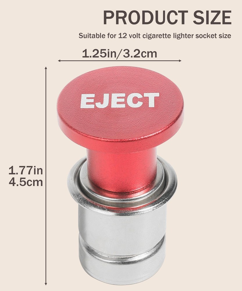 bylikeho Car Cigarette Lighter,Cigarette Lighter Plug,Car Accessories Eject
